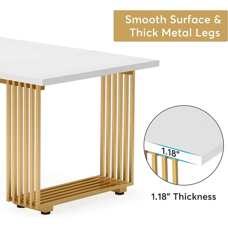 Modern Dining Table for 6-8 People, 70.8 Inch Long