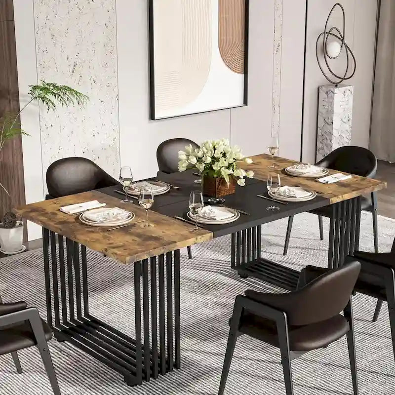 Modern Dining Table for 6-8 People, 70.8 Inch Long