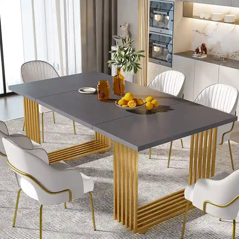 Modern Dining Table for 6-8 People, 70.8 Inch Long