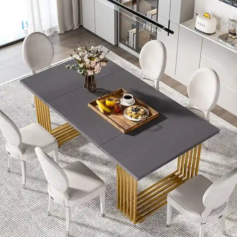 Modern Dining Table for 6-8 People, 70.8 Inch Long