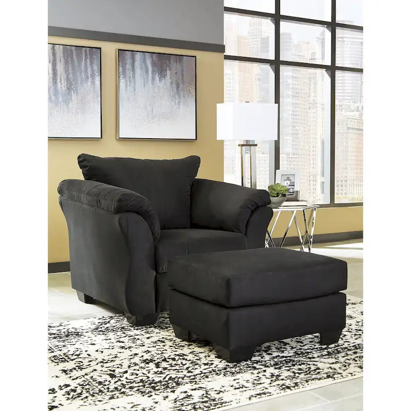 Contemporary Black Accent Chair