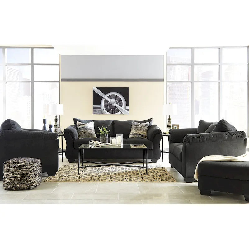 Contemporary Black Accent Chair