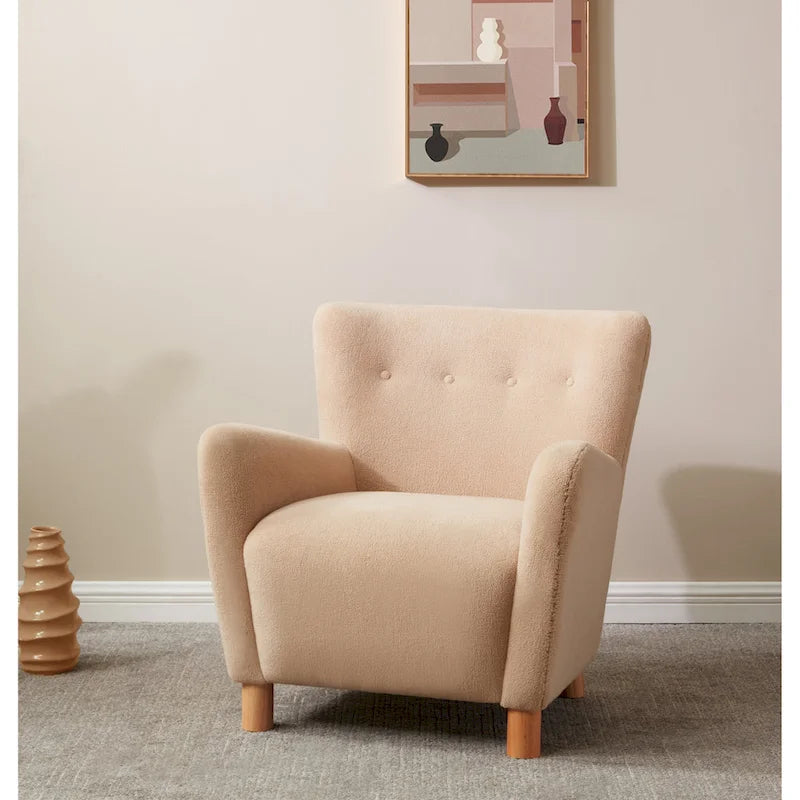 Faux Shearling Accent Chair - 31"W x 27"D x 33"H