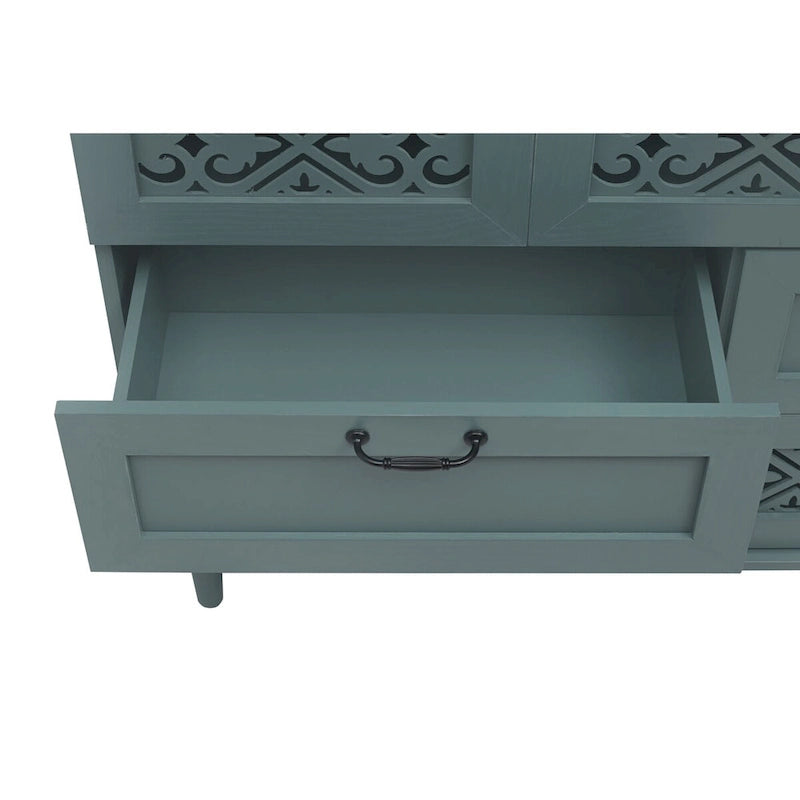 7 Drawer Cabinet with Black Metal Handle