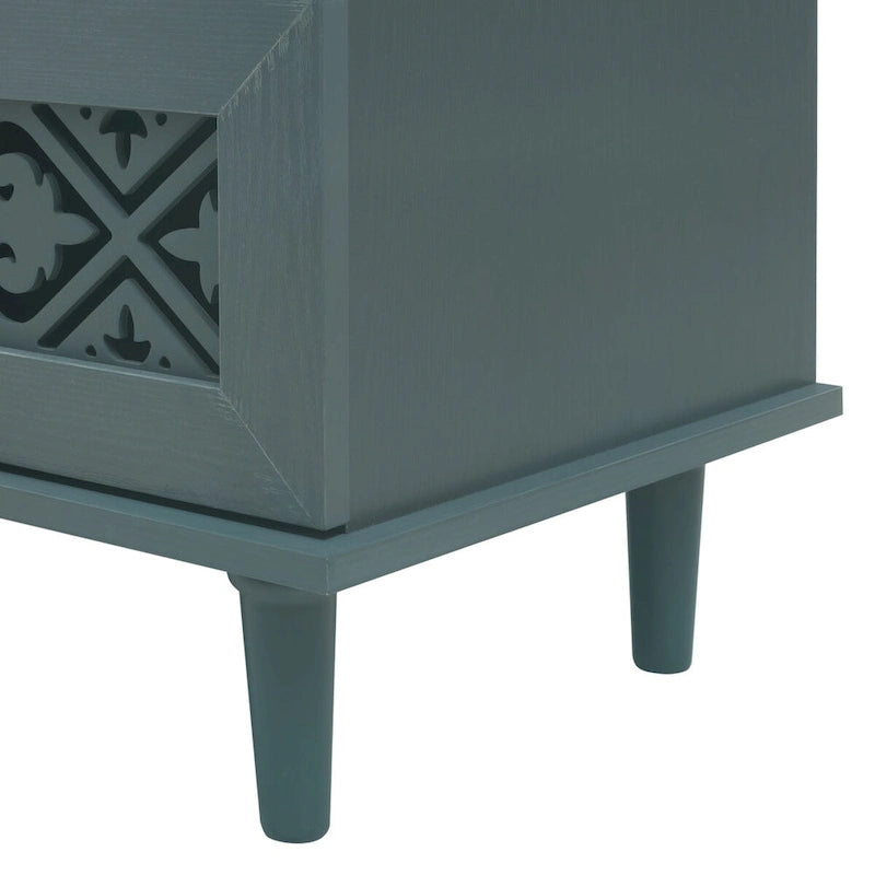 7 Drawer Cabinet with Black Metal Handle