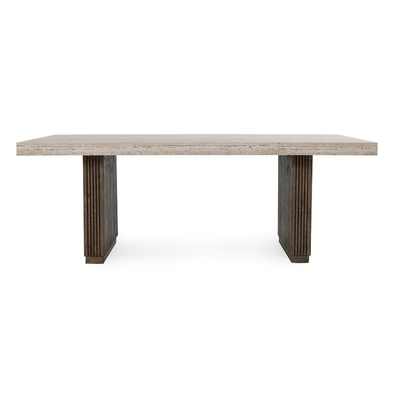 82" Reclaimed Pine Dining Table in Brown