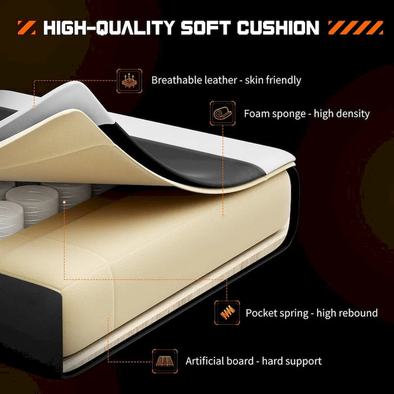 PU Leather Swivel Gaming Desk Chair